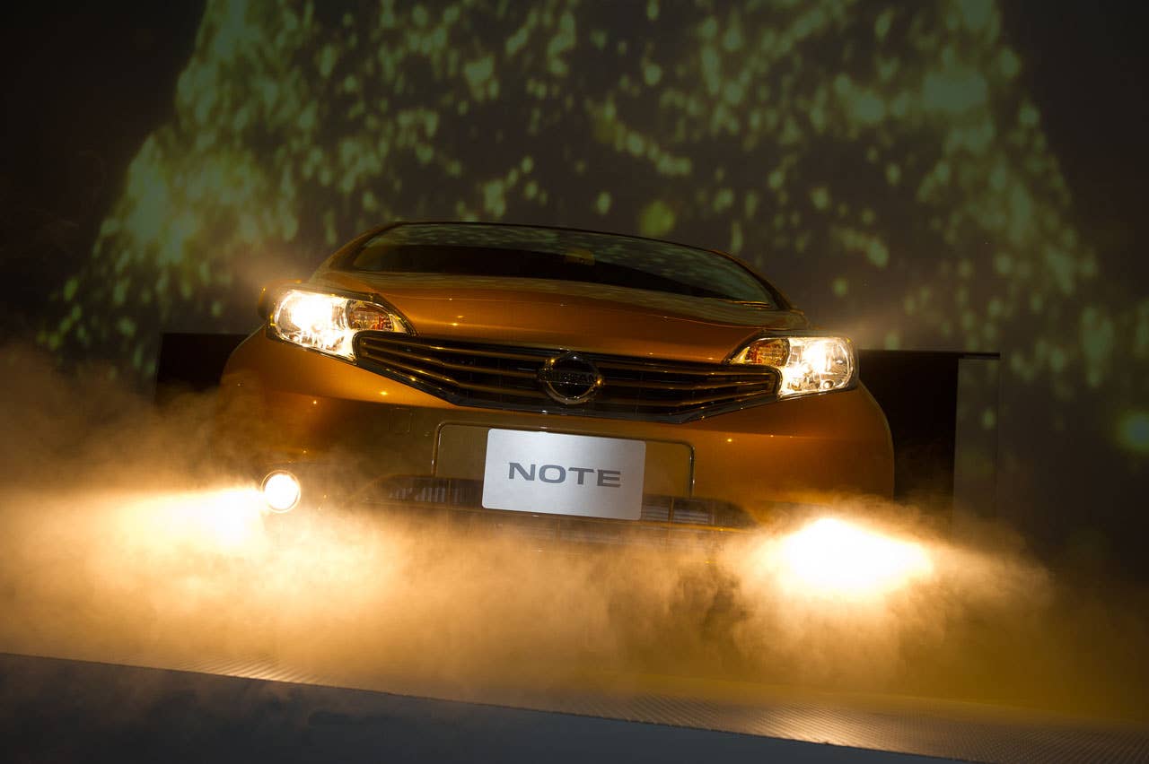 The New Nissan Note unveiled in Yokohama.