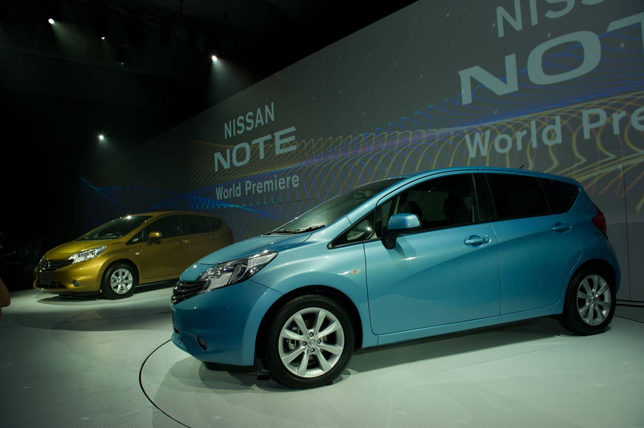 The New Nissan Note unveiled in Yokohama.