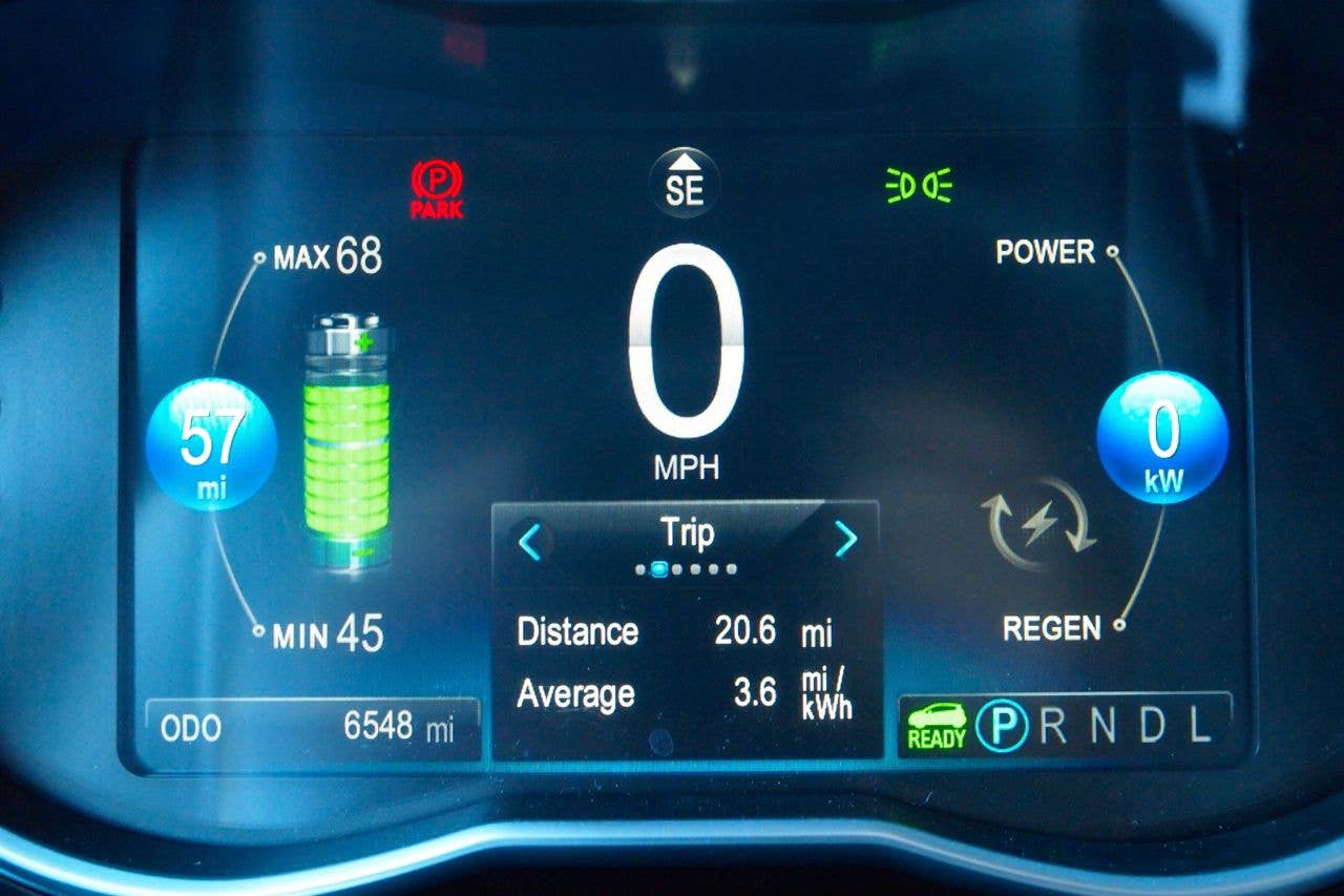 Chevy Spark EV info screen