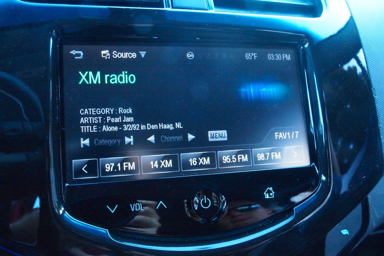 Chevy Spark EV info screen