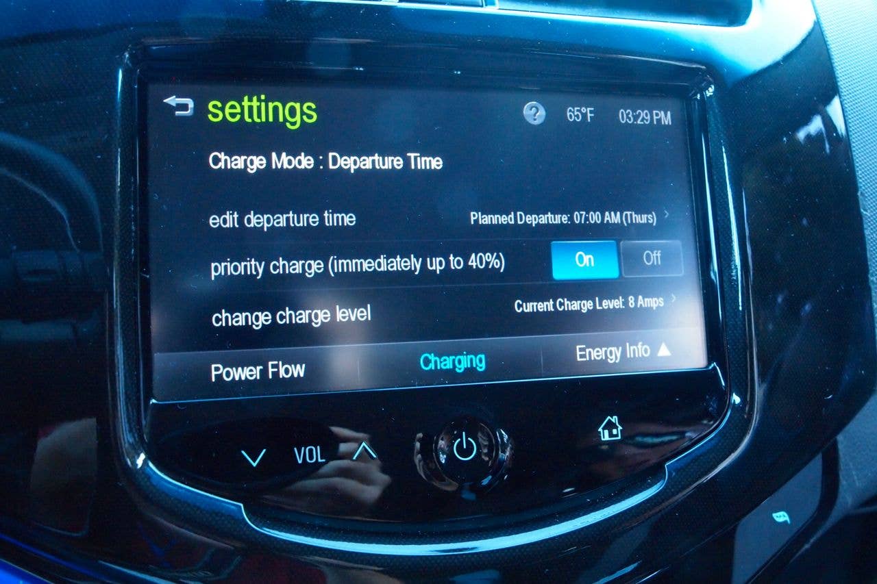 Chevy Spark EV info screen
