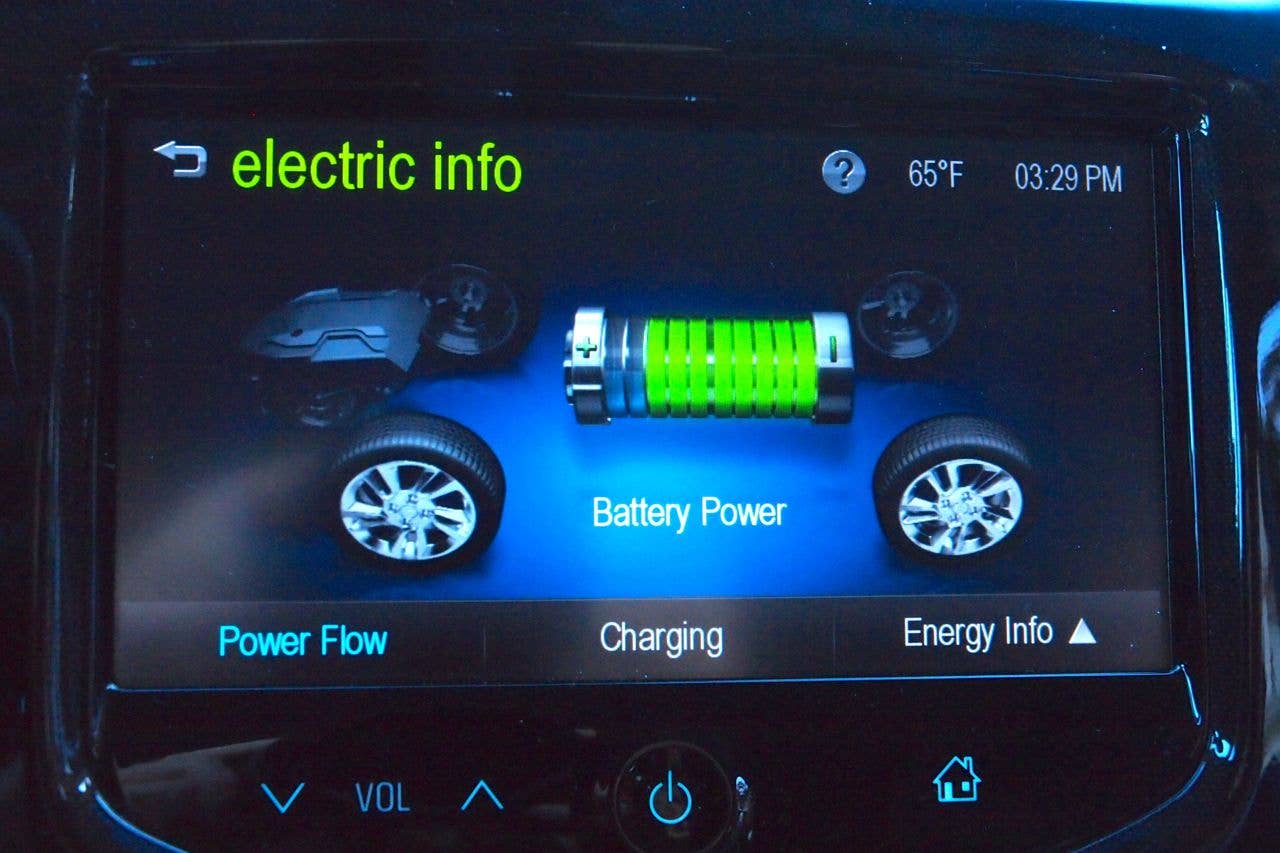 Chevy Spark EV info screen