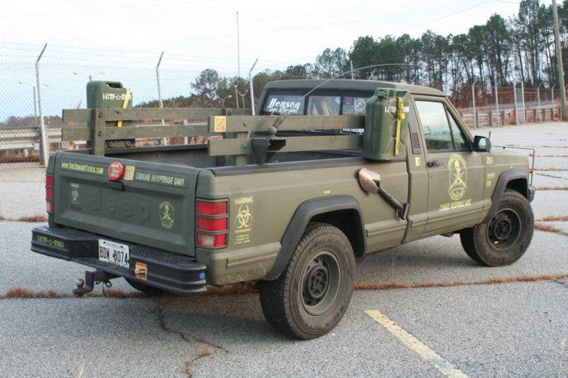 Zombie 1988 Jeep Comanche Pioneer rear 3/4