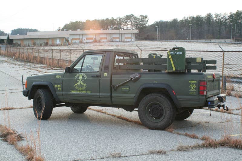 Zombie 1988 Jeep Comanche Pioneer rear 3/4