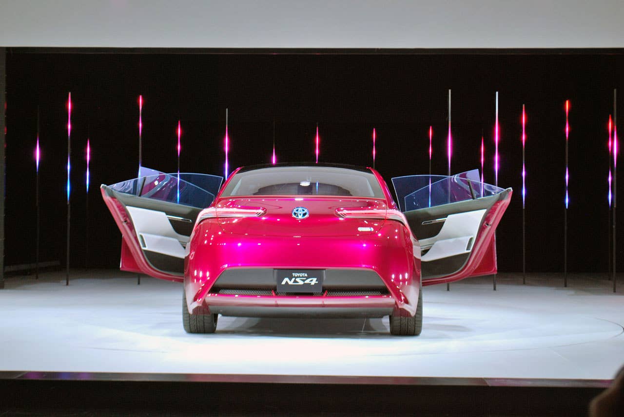 Toyota NS4 Plug-In Hybrid Concept rear, doors open