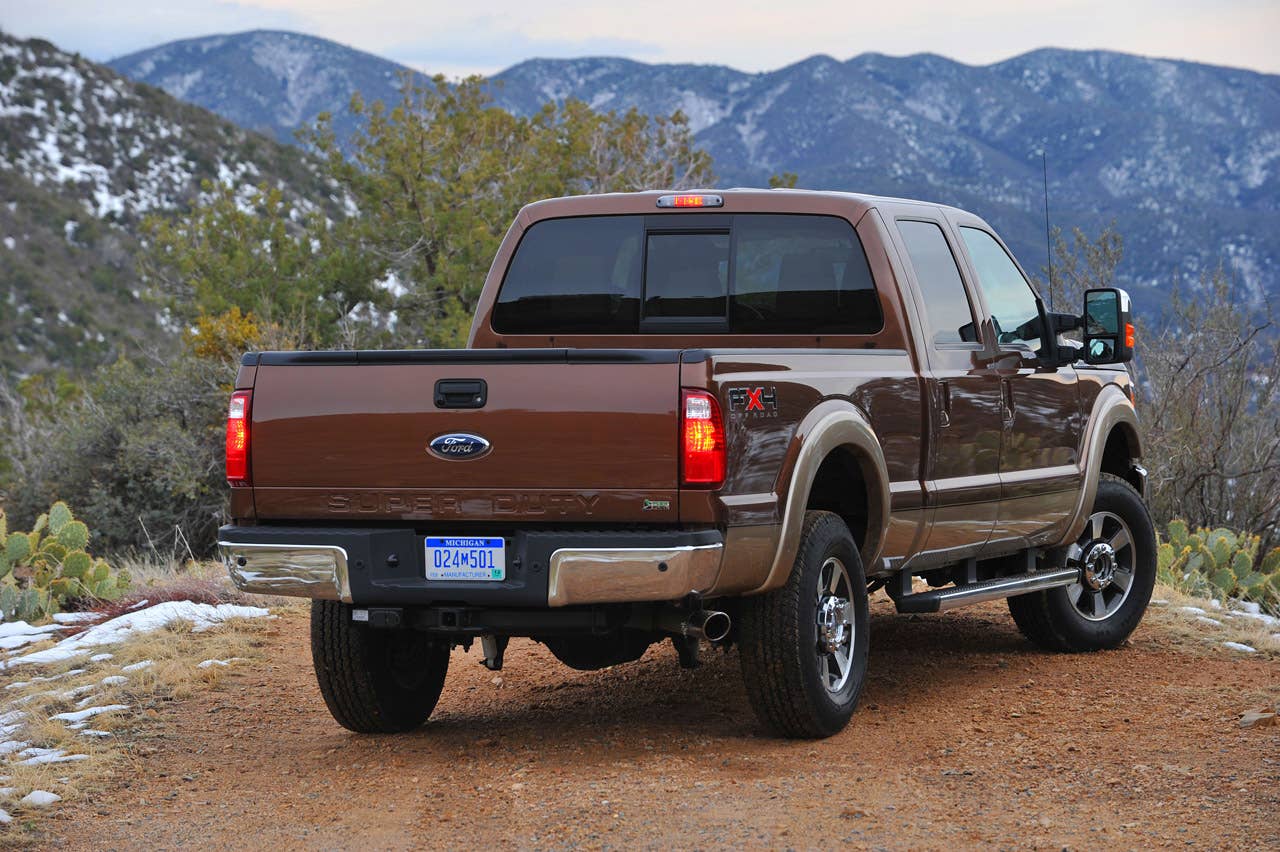 PHOENIX, AZ., March 2, 2010-- The 2011 Ford F-Series Super Duty has new available off-road features, including electronic locking rear differential, new Hill Descent Control and all-new transfer case skid plate.  Photo by: Sam VarnHagen/Ford Motor Co. (3/8/2010)