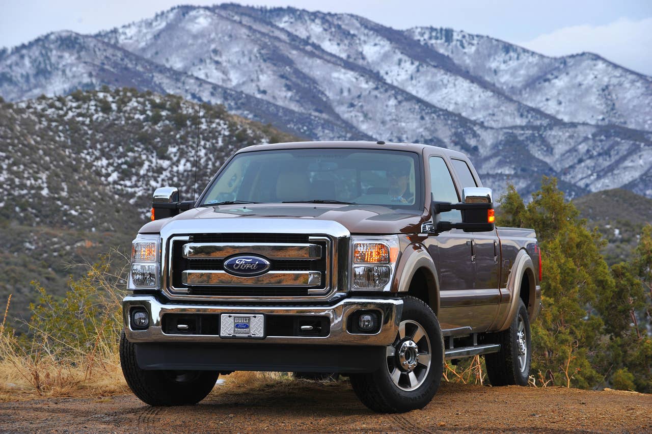 PHOENIX, AZ., March 2, 2010--The 2011 Ford F-Series Super Duty has new available off-road features, including electronic locking rear differential, new Hill Descent Control and all-new transfer case skid plate.  Photo by: Sam VarnHagen/Ford Motor Co. (3/8/2010)