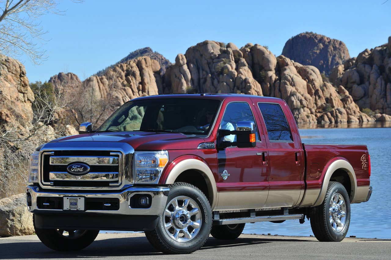 PHOENIX, AZ., March 2,2010--: The 2011 Ford F-Series Super Duty has new available off-road features, including electronic locking rear differential, new Hill Descent Control and all-new transfer case skid plate. Photo by: Sam VarnHagen/Ford Motor /Co. (3/8/2010)