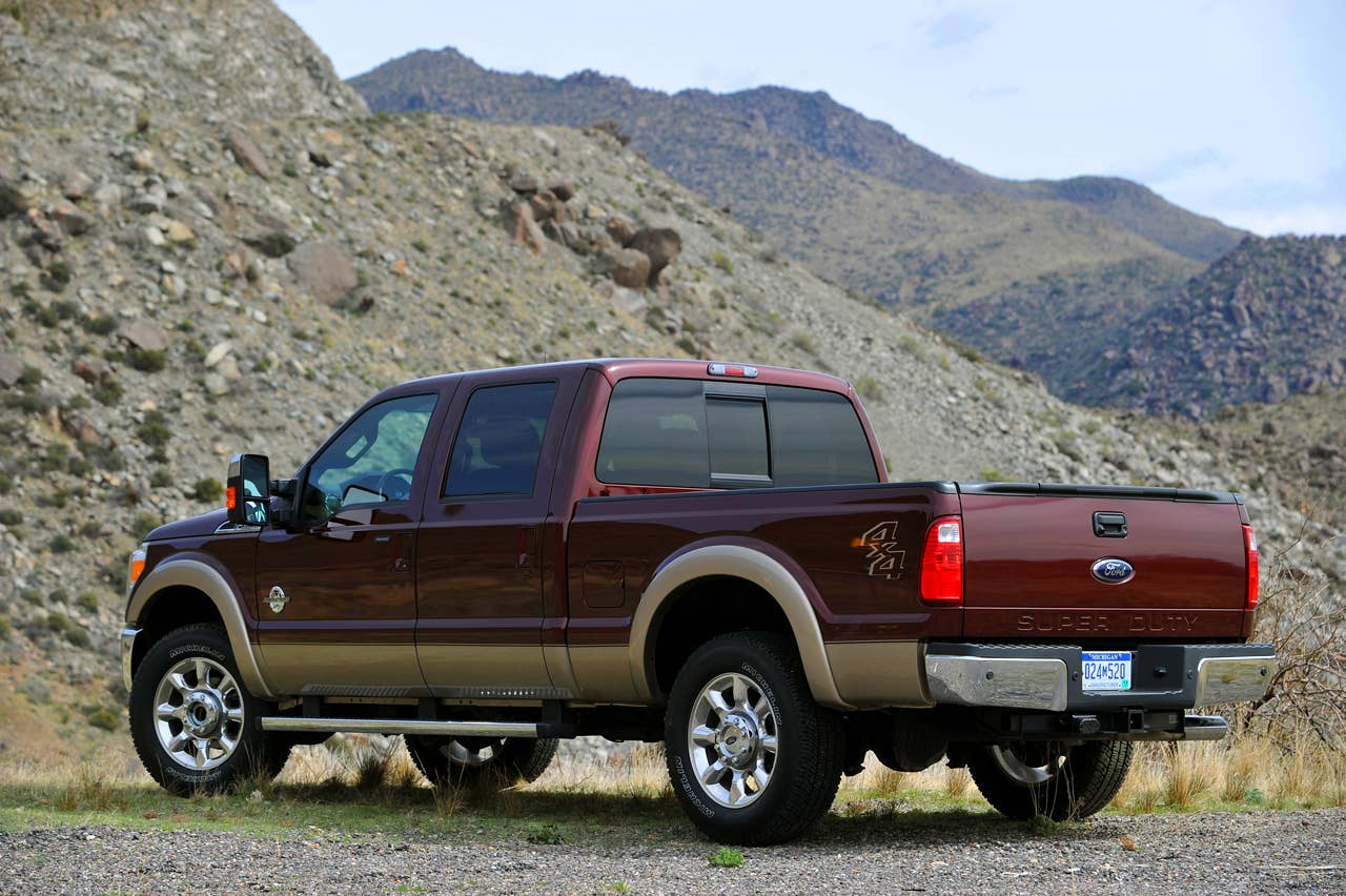 PHOENIX, AZ., March 2, 2010--The The 2011 Ford F-Series Super Duty has new available off-road features, including electronic locking rear differential, new Hill Descent Control and all-new transfer case skid plate.  Photo by:  Sam VarnHagen/Ford Motor Co. (3/8/2010)