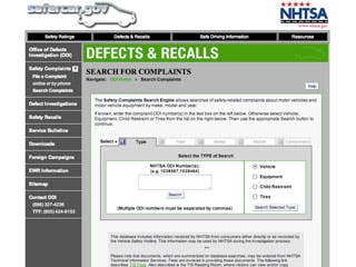 Other than a manufacturer catching a problem on their own, 99% of the time a defect in an automobile is reported by an owner (or multiple owners).  Car owners who encounter problems believed to be due to some inherent flaw in their cars should, and often do, report issues to the National Highway Traffic Safety Administration. You can visit NHTSA's Office of Defects Investigation by visiting their websitehttps://www-odi.nhtsa.dot.gov/, or register complaints via telephone by calling 888-Dash-2-Dot.