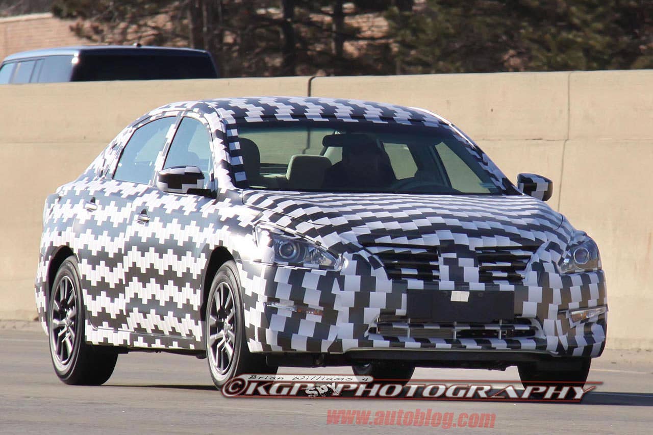 2013 Nissan Altima Spy Shots front 3/4