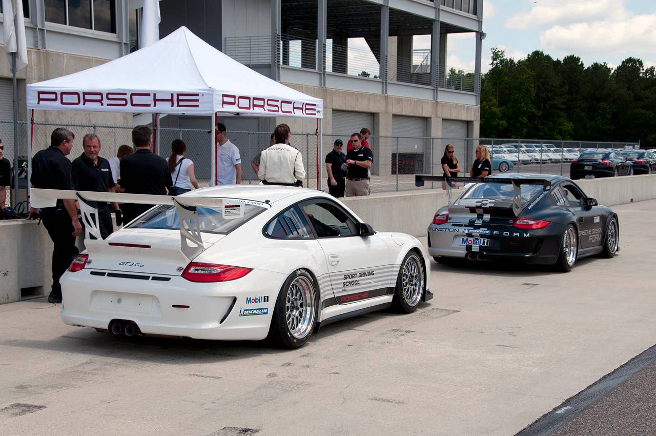 2011 Porsche 911 GT3 Cup rear 3/4 view