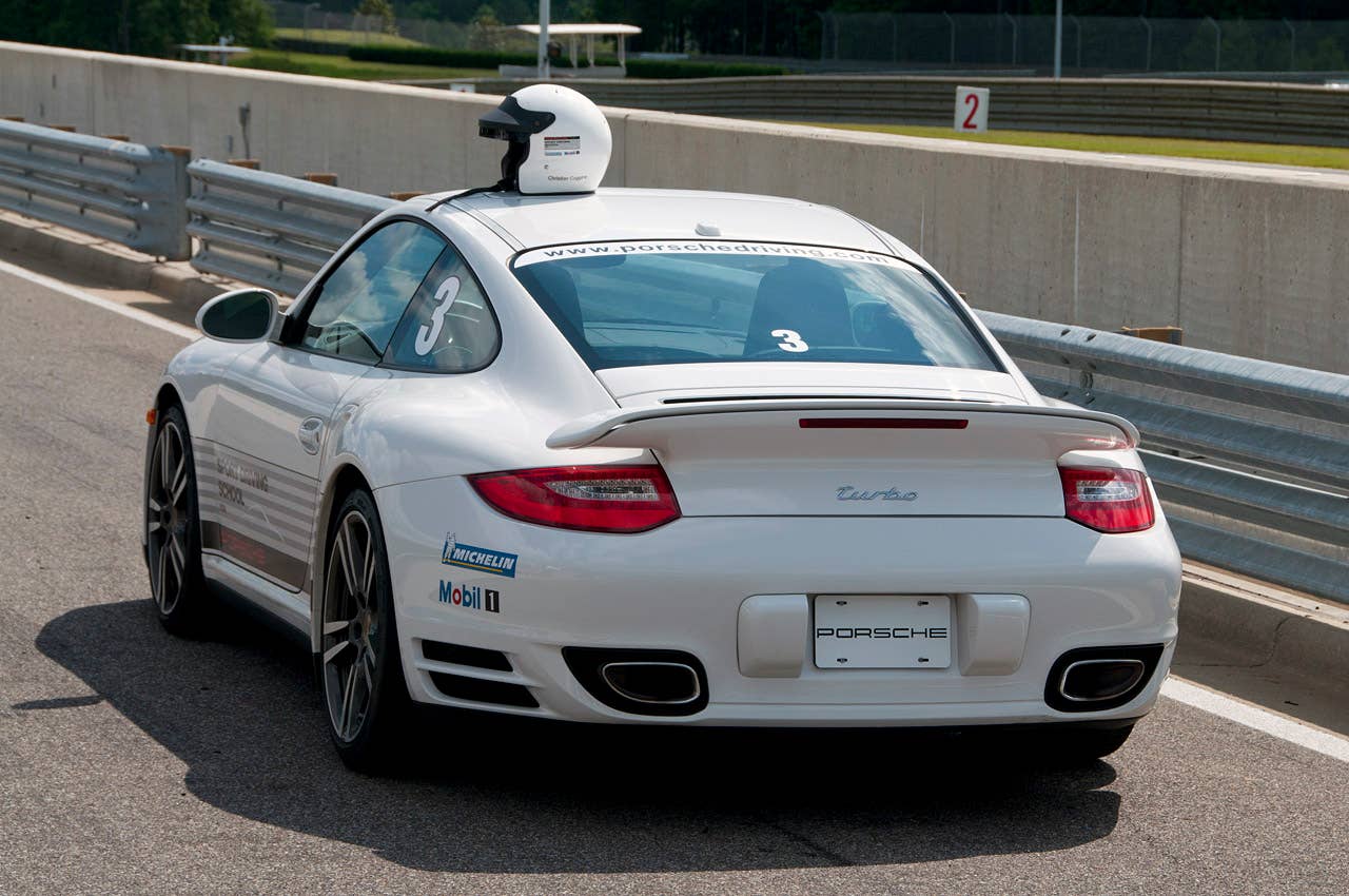 2011 Porsche 911 GT3 Cup rear 3/4 view