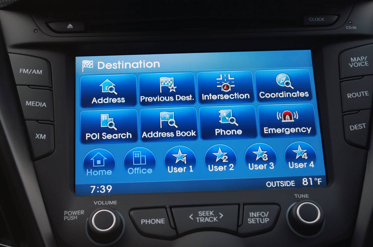 2013 Hyundai Veloster Turbo navigation system