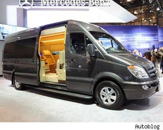 Recommended For: An entire company's board  Who says big businesses can't get things done on the road?  TheMercedes-Benz Sprinter has become a canvas for anything and everything, including a full office.  Luxurious leather seats, walnut tables, every type of connectivity offered and available. If someone can buy it, someone else can install it into a Sprinter.  There a number of variations of the Benz Sprinter with WiFi or other type of connectivity inside, as well as numerous outlets to charge up phones, computers and operate printers. You name it, it's available, as long as you're willing to pay for it.  Research the Mercedes-Benz Sprinter Mercedes-Benz Sprinter Photos & Information Mercedes-Benz Sprinter Specs Mercedes-Benz Sprinter Local Dealer Price Quote