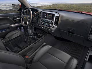 For both the Silverado and the Sierra, the interiors have been overhauled.  Many touch points have been softened and materials upgraded. The Crew Cab models will offer more space than ever before. (Crew Cab models can also come with a larger 6-foot-6 bed.)  Furthermore, GM will introduce heated cloth seats (with material that is more difficult to stain) and a number of other upgrades.
