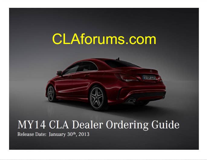 Mercedes-Benz CLA Order Guide