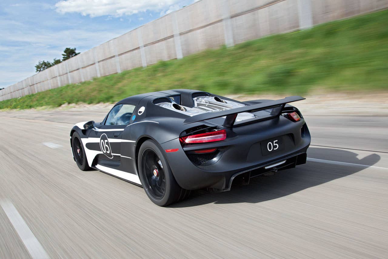 Porsche 918 Spyder Prototype rear 3/4