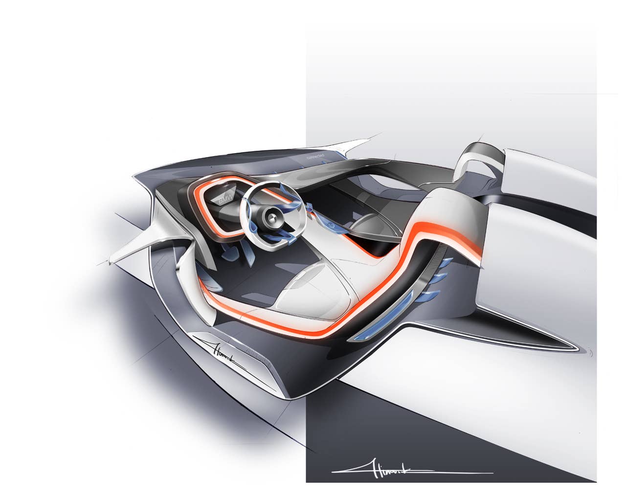 BMW Vision ConnectedDrive - Interior sketch (02/2011)