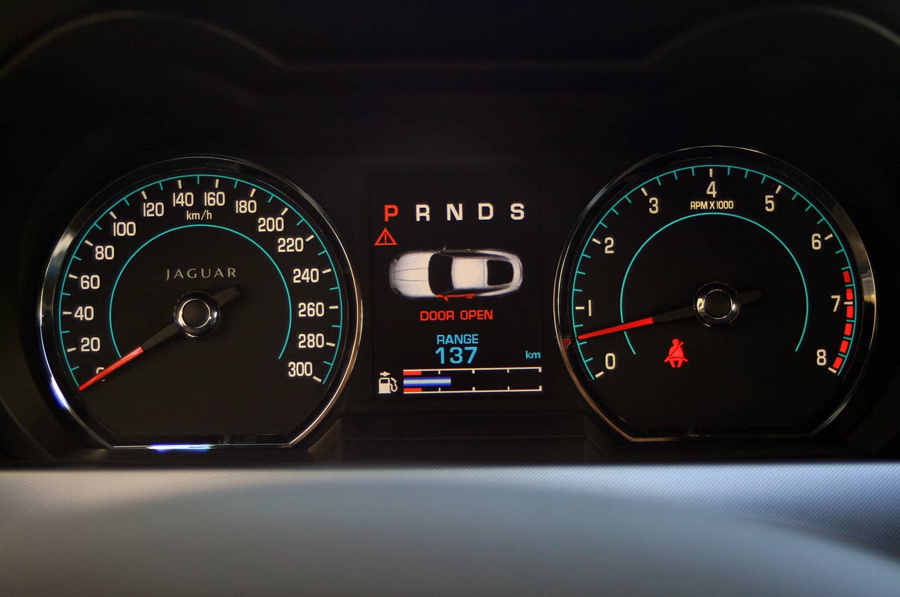 2012 Jaguar XKR-S gauges