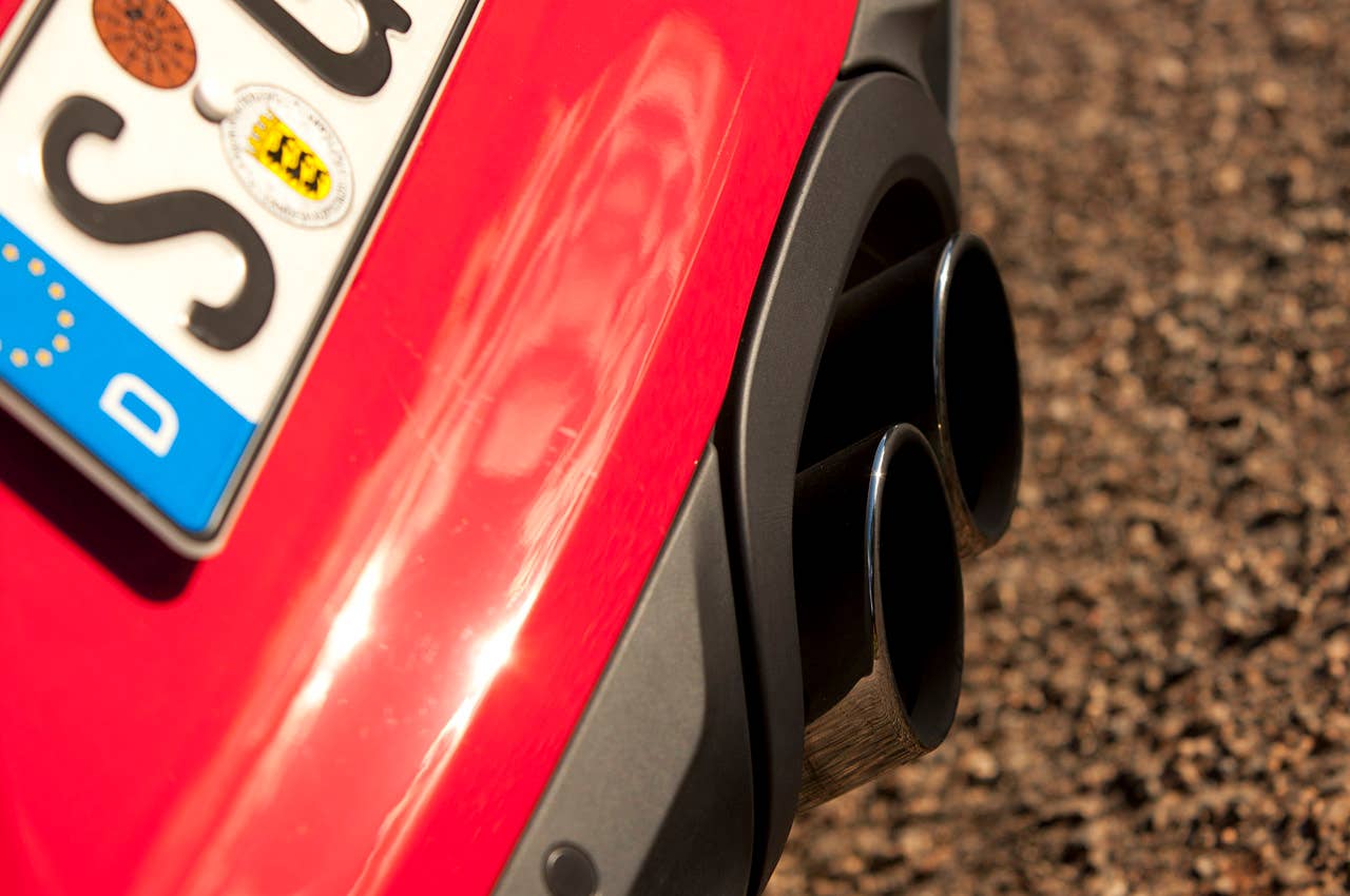 2014 Porsche Cayman S exhaust tips