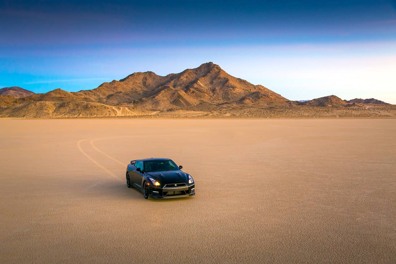 2014 Nissan GT-R Track Edition in the desert