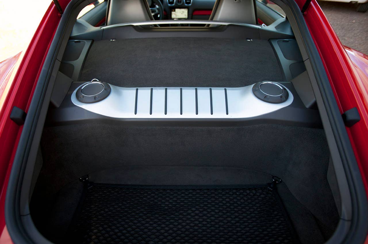 2014 Porsche Cayman S rear cargo area