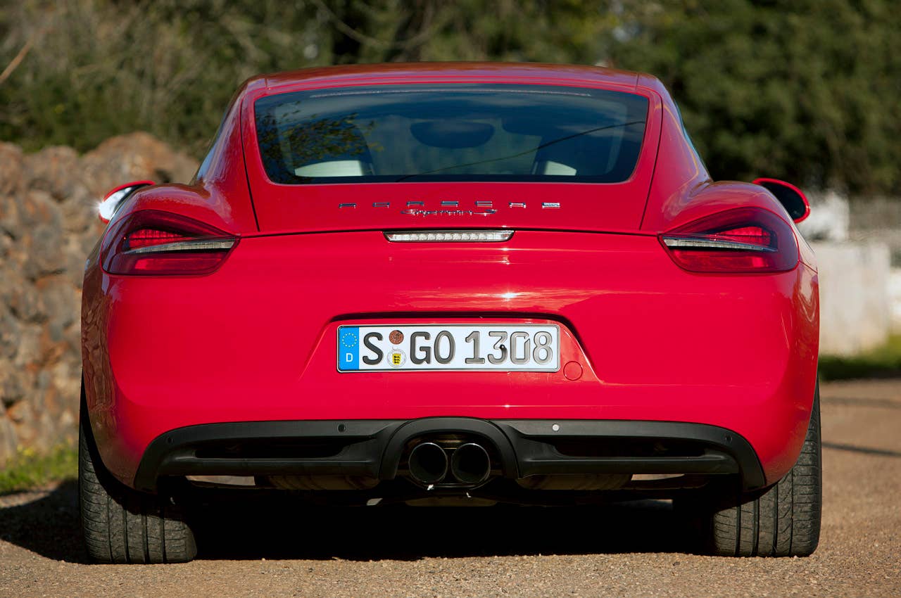 2014 Porsche Cayman S rear view
