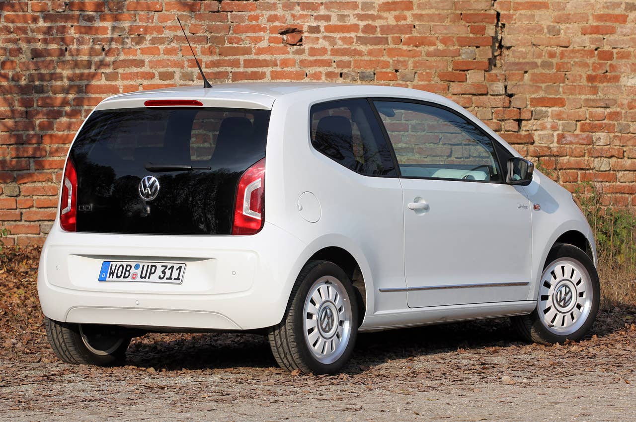 2012 Volkswagen Up! rear 3/4 view