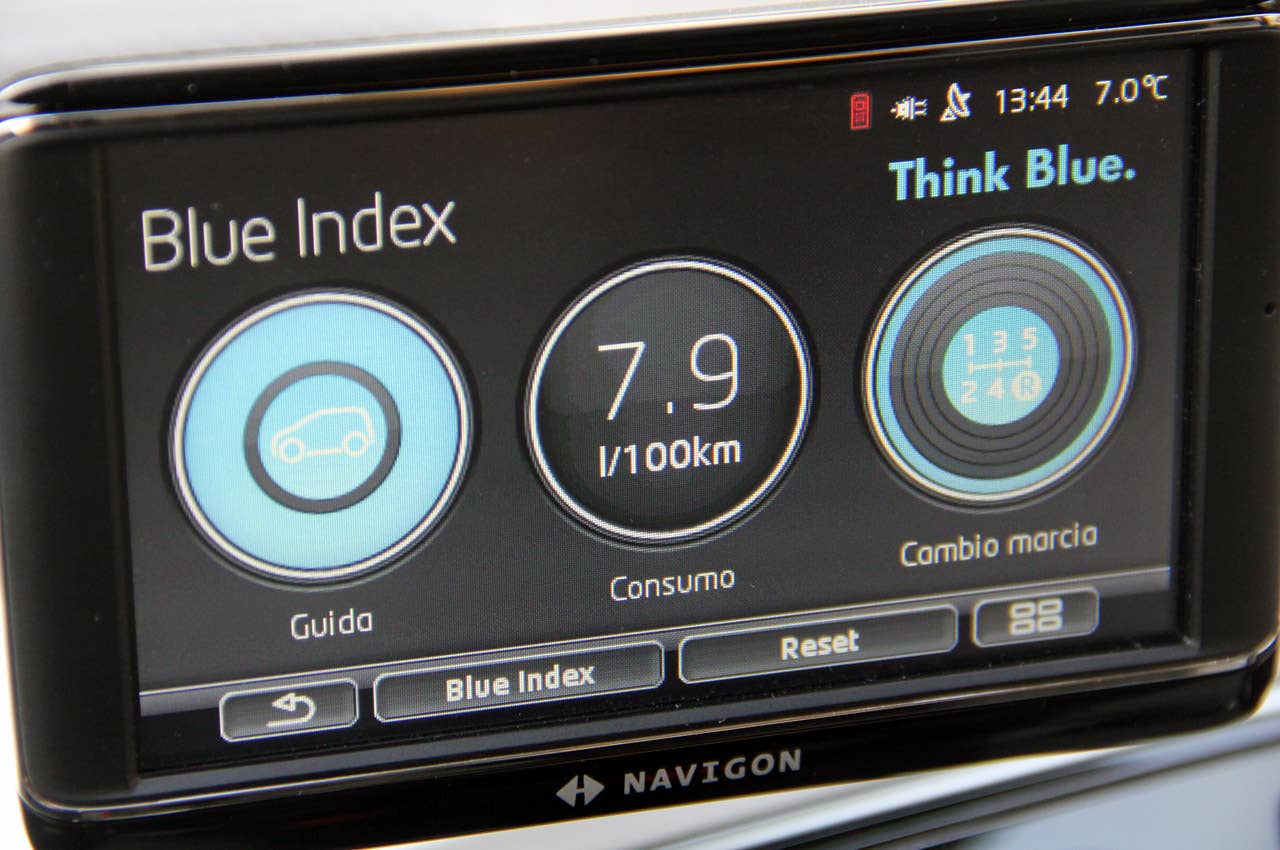 2012 Volkswagen Up! Blue Index display