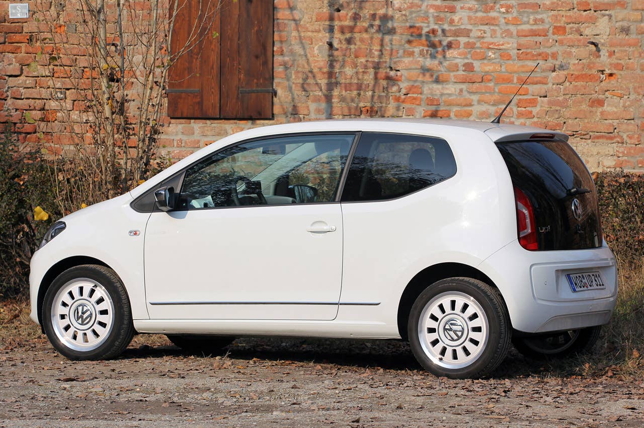 2012 Volkswagen Up! rear 3/4 view