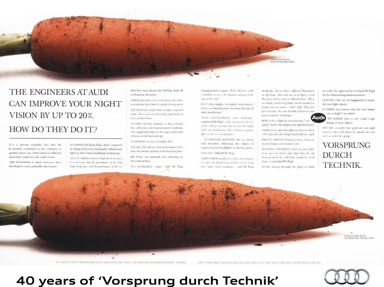Audi celebrates 40 years of Vorsprung durch Technik
