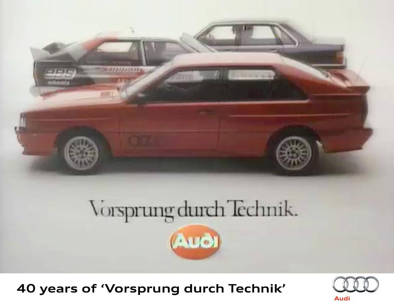 Audi celebrates 40 years of Vorsprung durch Technik