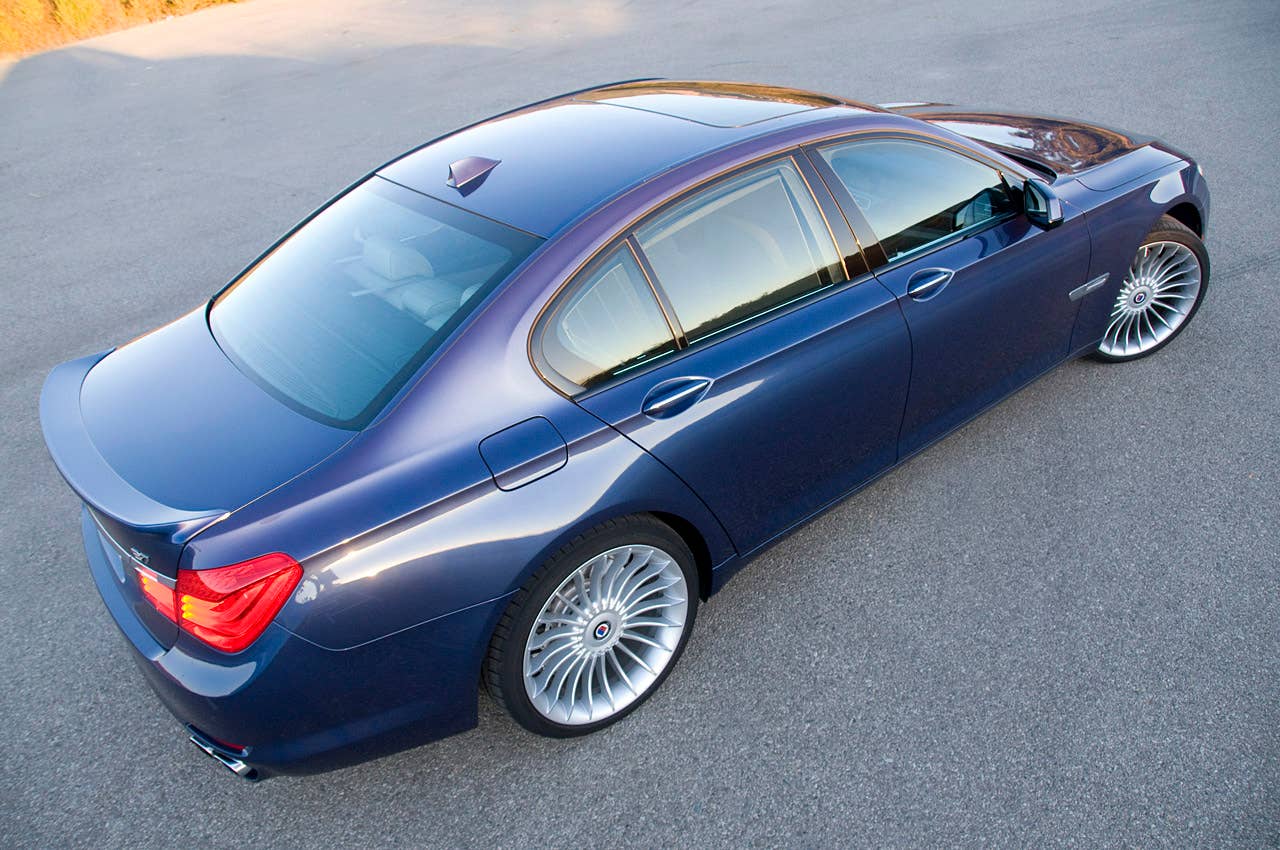 2011 BMW Alpina B7 rear 3/4 view