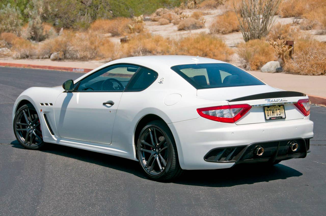 2012 Maserati GranTurismo MC rear 3/4 view