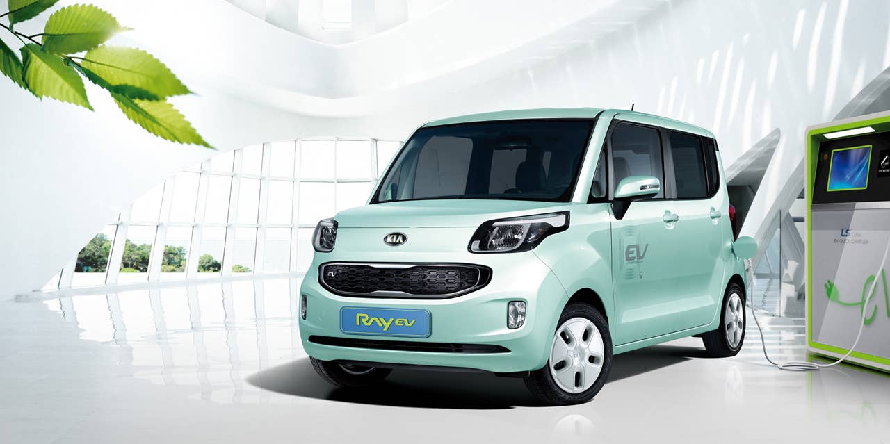Kia Ray EV recharging