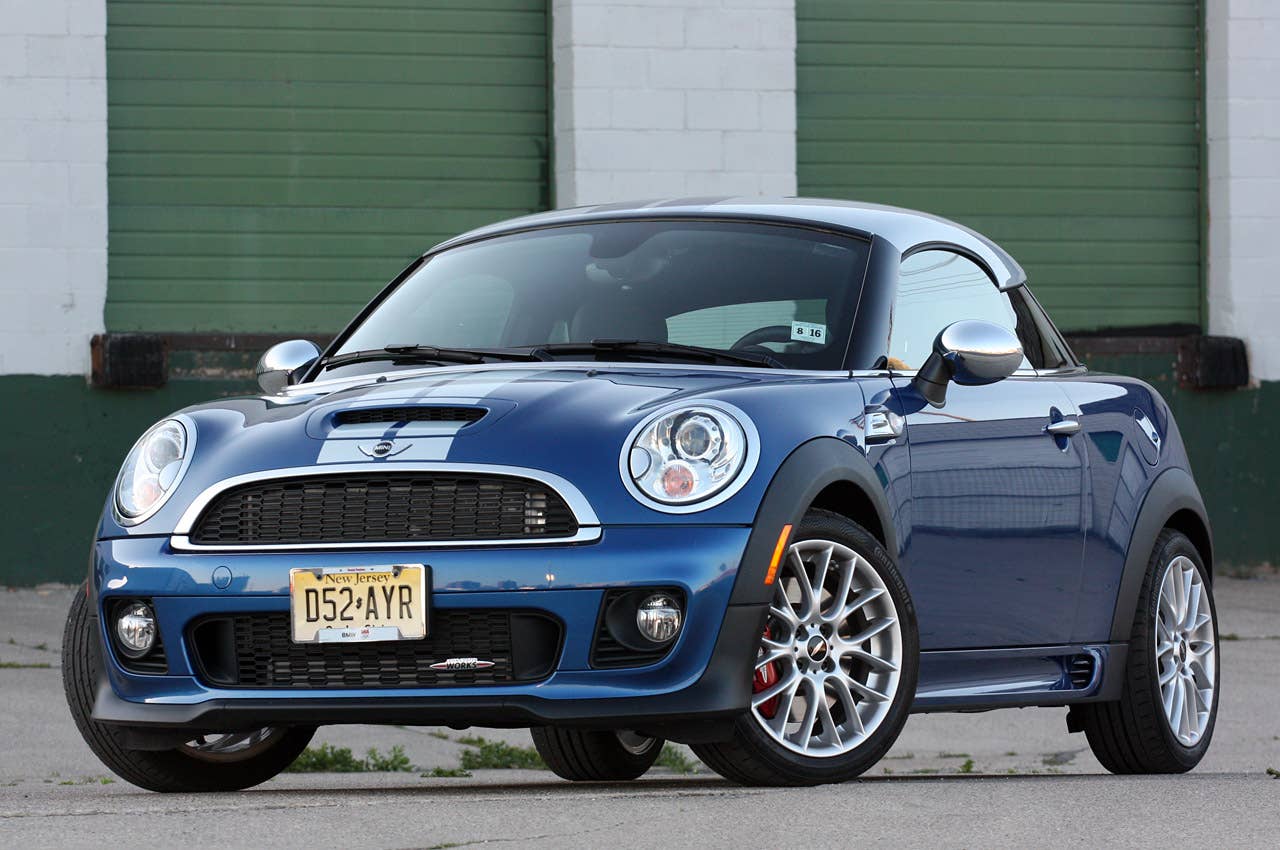 2012 Mini John Cooper Works Coupe front 3/4 view