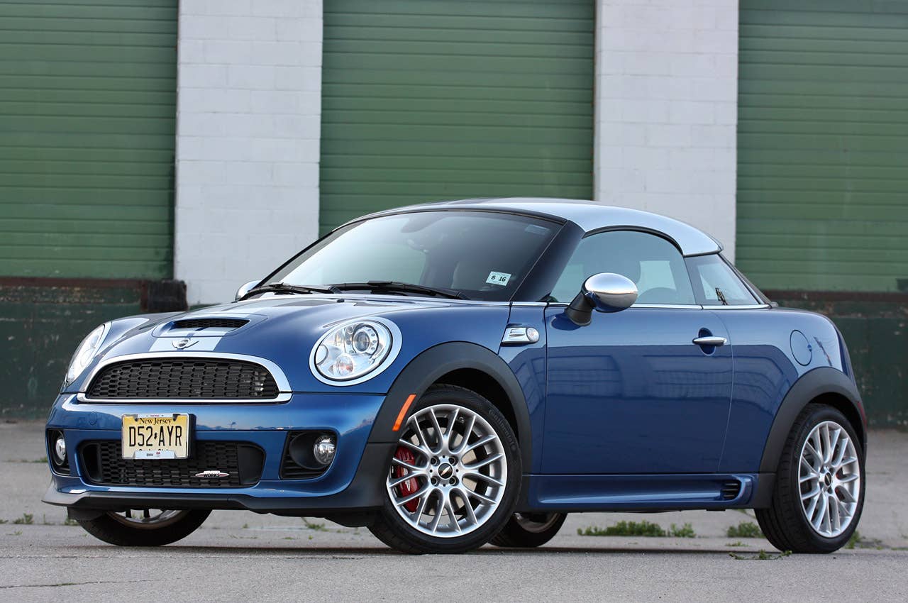 2012 Mini John Cooper Works Coupe front 3/4 view