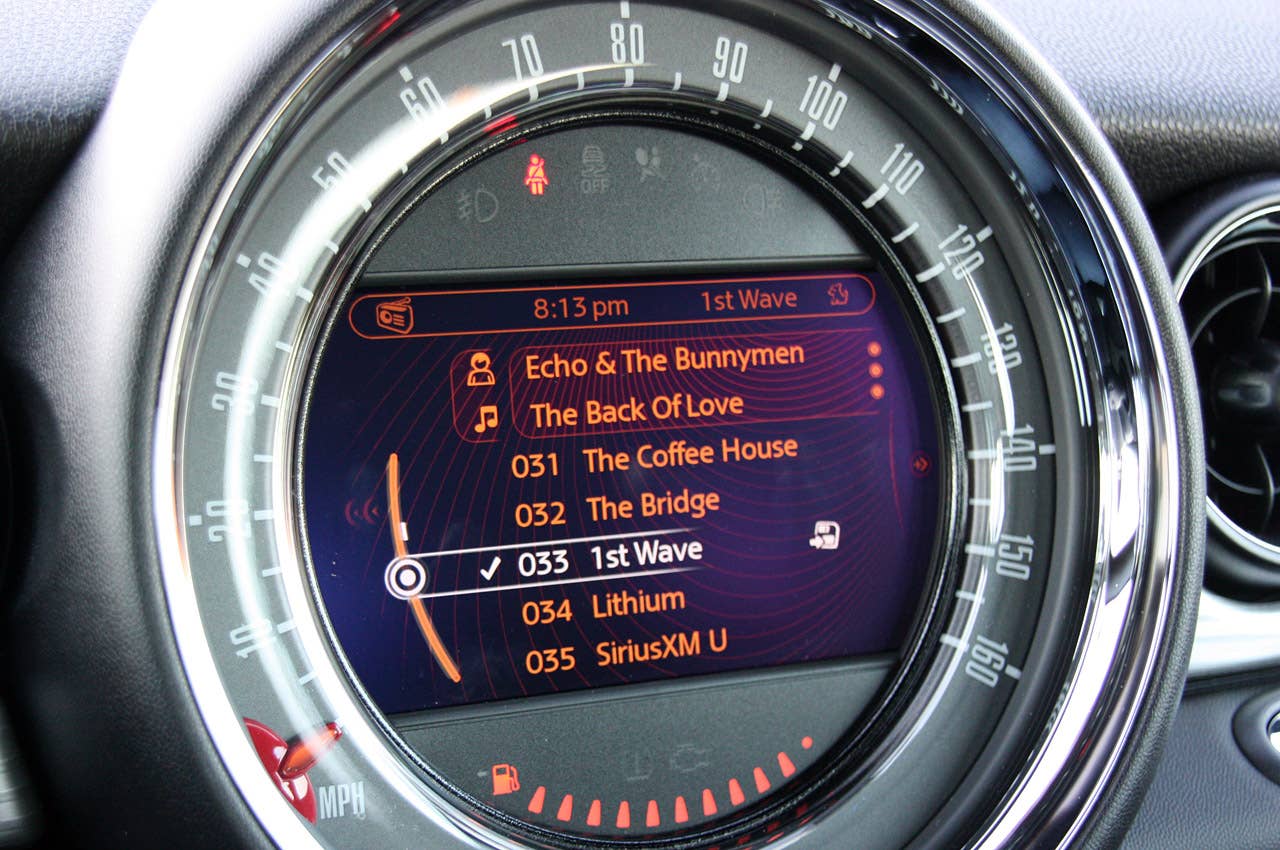 2012 Mini John Cooper Works Coupe audio system display