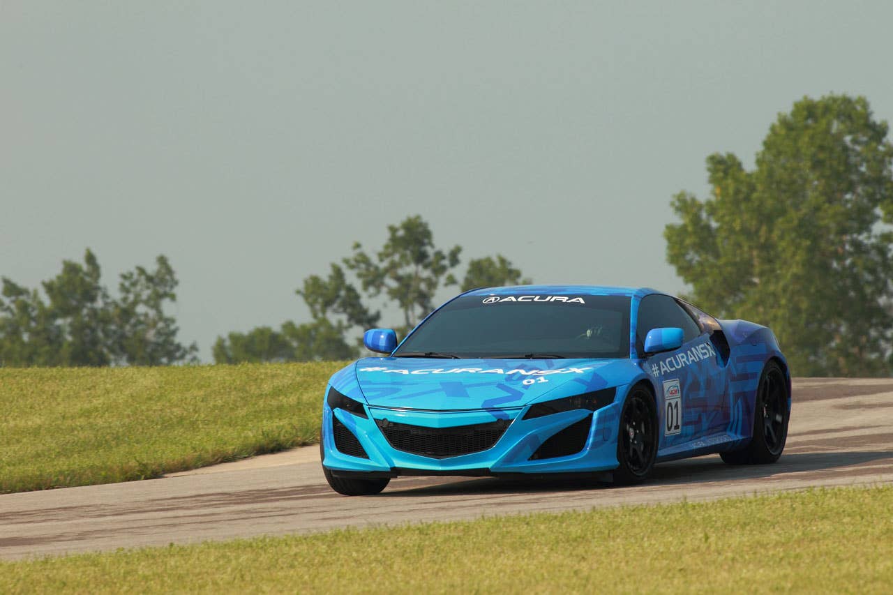 The Acura NSX Prototype makes its public running debut at Mid-Ohio in Lexington, Ohio.