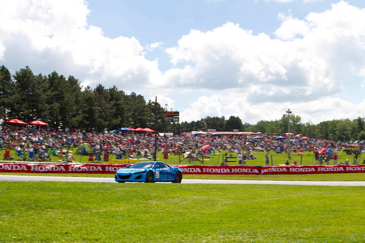 The Acura NSX Prototype makes its public running debut at Mid-Ohio in Lexington, Ohio.