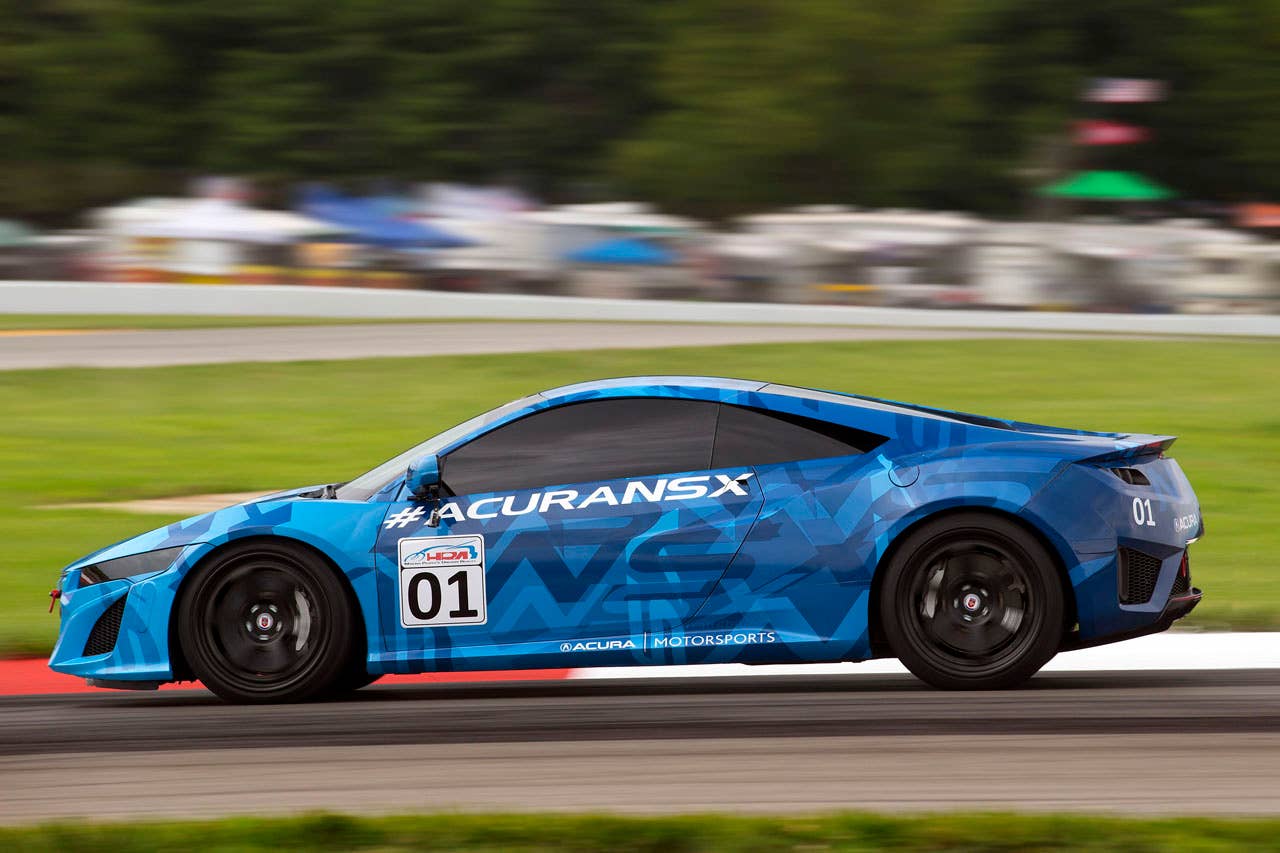 The Acura NSX Prototype makes its public running debut at Mid-Ohio in Lexington, Ohio.