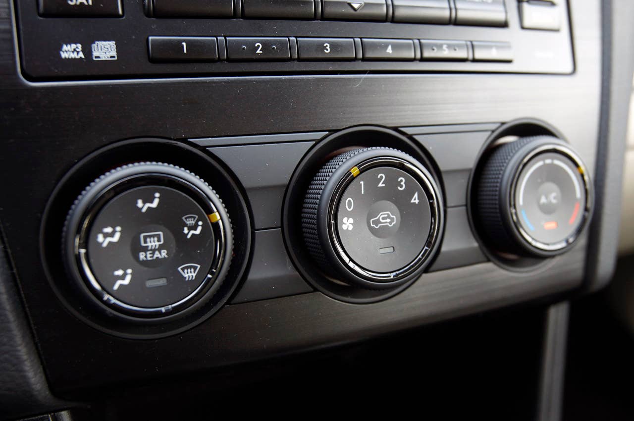 2012 Subaru Impreza climate controls