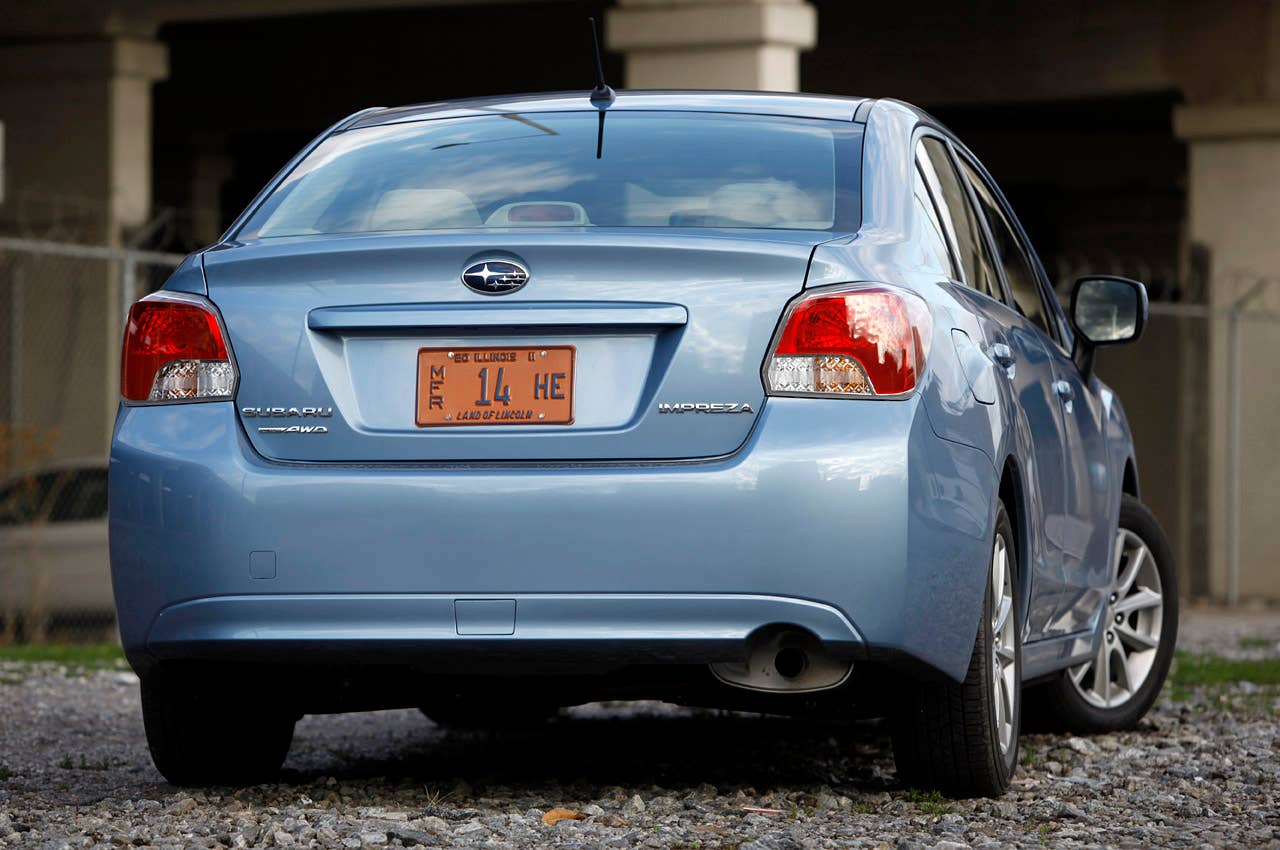 2012 Subaru Impreza rear 3/4 view