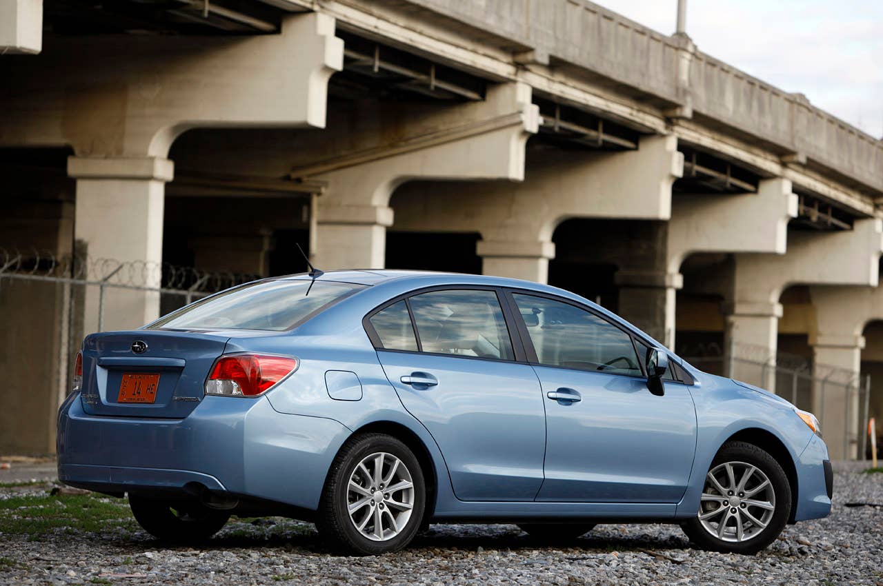 2012 Subaru Impreza rear 3/4 view