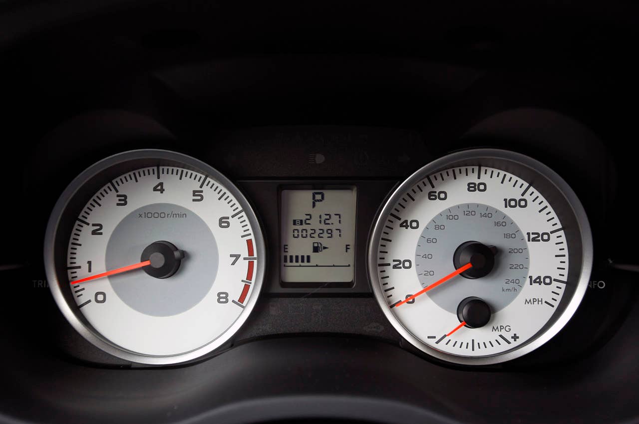 2012 Subaru Impreza gauges