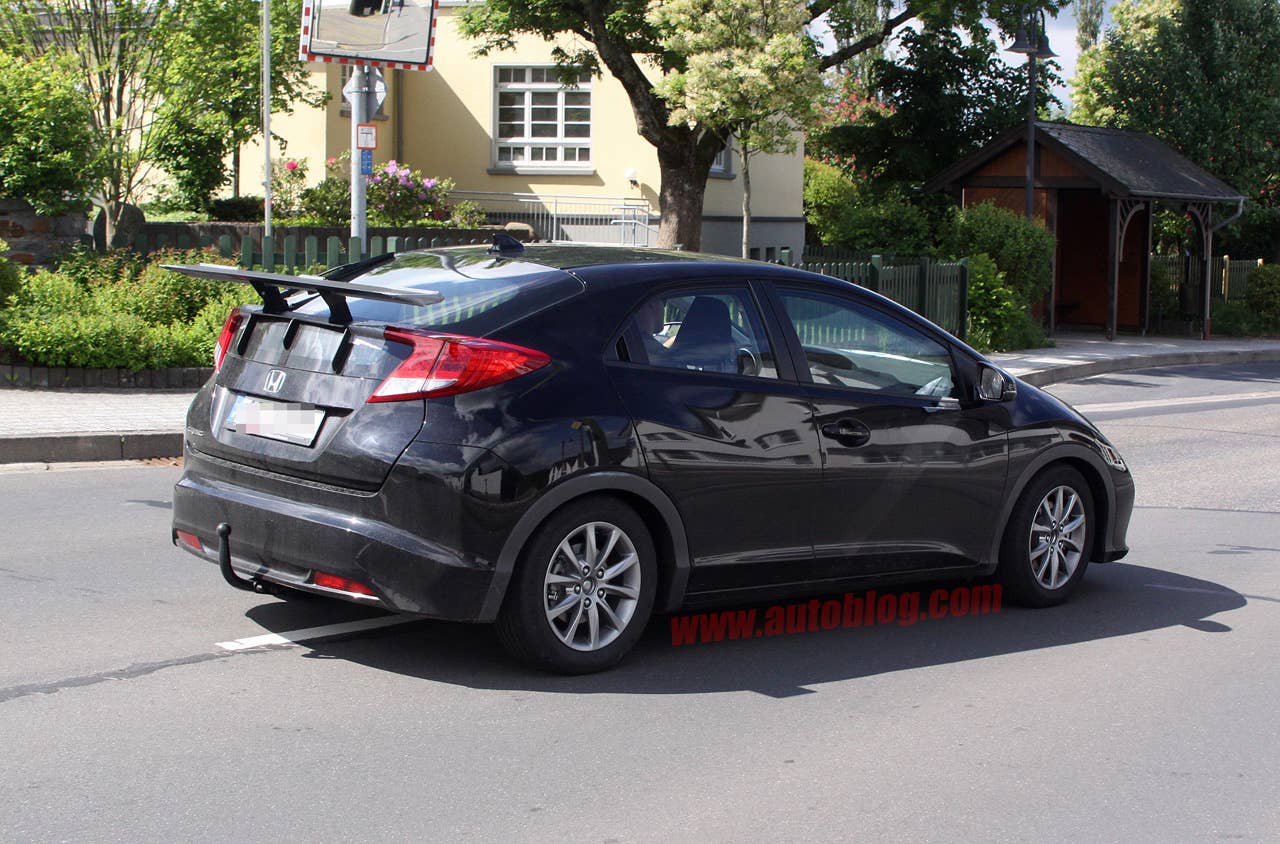 Civic Type R Spy Shots rear 3/4