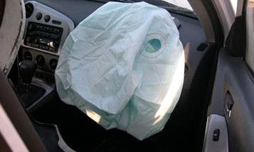 The National Insurance Crime Bureau estimates 50,000 air bags at a value of $50 million are stolen every year. Air bags are important safeguards that need to be replaced whenever they deploy or are stolen. Stolen air bags can be bought cheap from criminals and installed in unsuspecting vehicle owners at cost. Replacements plus installation can run a few thousand dollars.  How To Protect Your Vehicle  A steering wheel lock such as The Club will prevent air bag as well as auto theft. What you can also do is prevent such thefts from being profitable. If you need an air bag replaced, check the invoice to make sure that the parts came from a manufacturer, dealer or certified recycler. Ask if you can inspect the air bag before it's installed in your vehicle to ensure it's sealed in new packaging and not taken from another car illegally.
