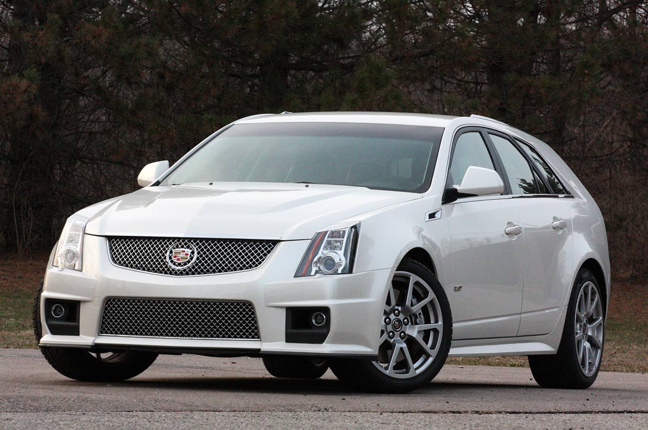 2011 Cadillac CTS-V Sport Wagon front 3/4 view