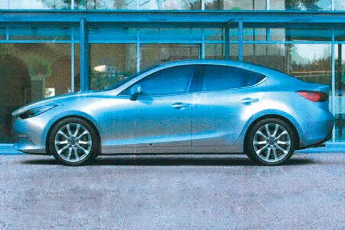 2014 Mazda Mazda3 sedan digital renderings side view